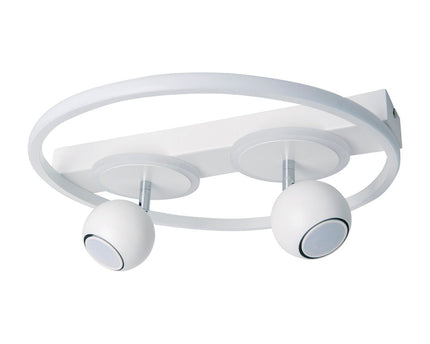 2 Spot LED -plafondlamp "Ronda" Ø 40 cm, gemaakt van metaal en plastic, wit, GU10, vlekken binnen