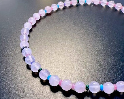 Rozenkwarts kristal dopamine kralen ketting
