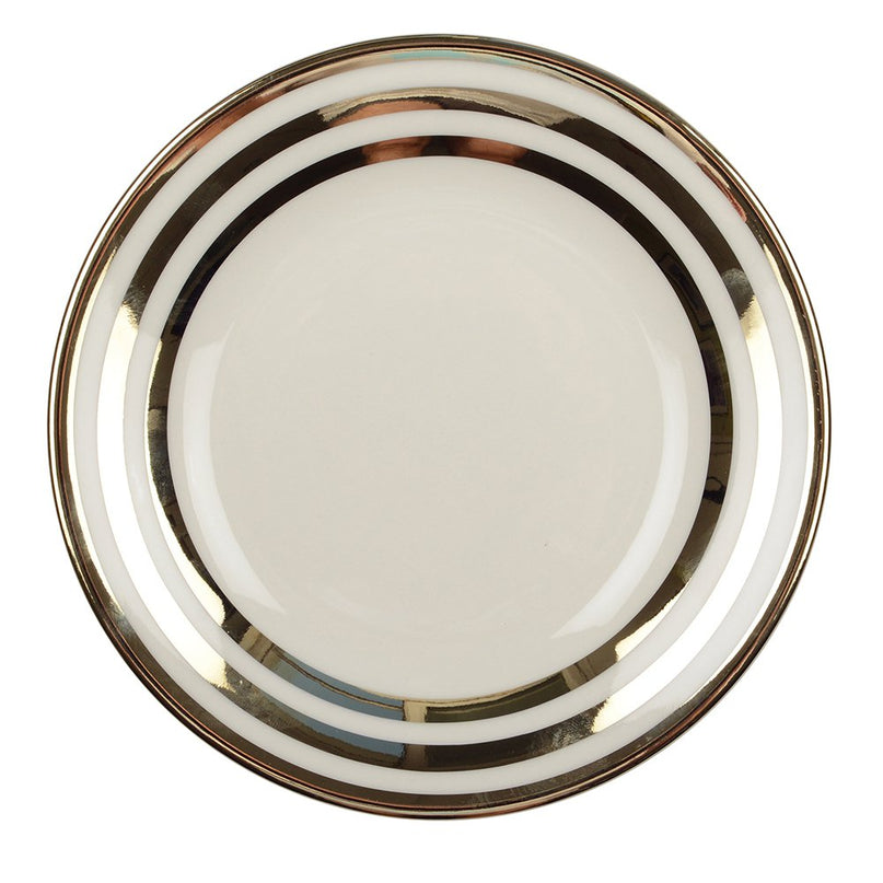18 cm goud drievoudige filet dessertplaat