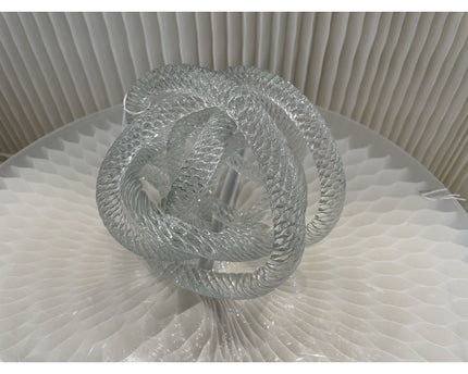 Klein geknoopt glassculptuur (S) Diameter 10cm