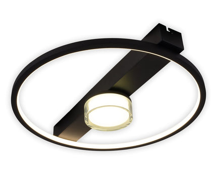 LED -plafondlicht "CIMO" gemaakt van zwart metaal en plastic, 40 cm lang, dimbaar door wandschakelaar